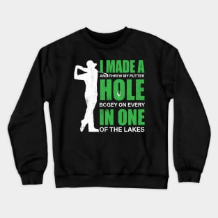 Funny Golf Shirts For Men Women - Hole In One Golf Gag Crewneck Sweatshirt